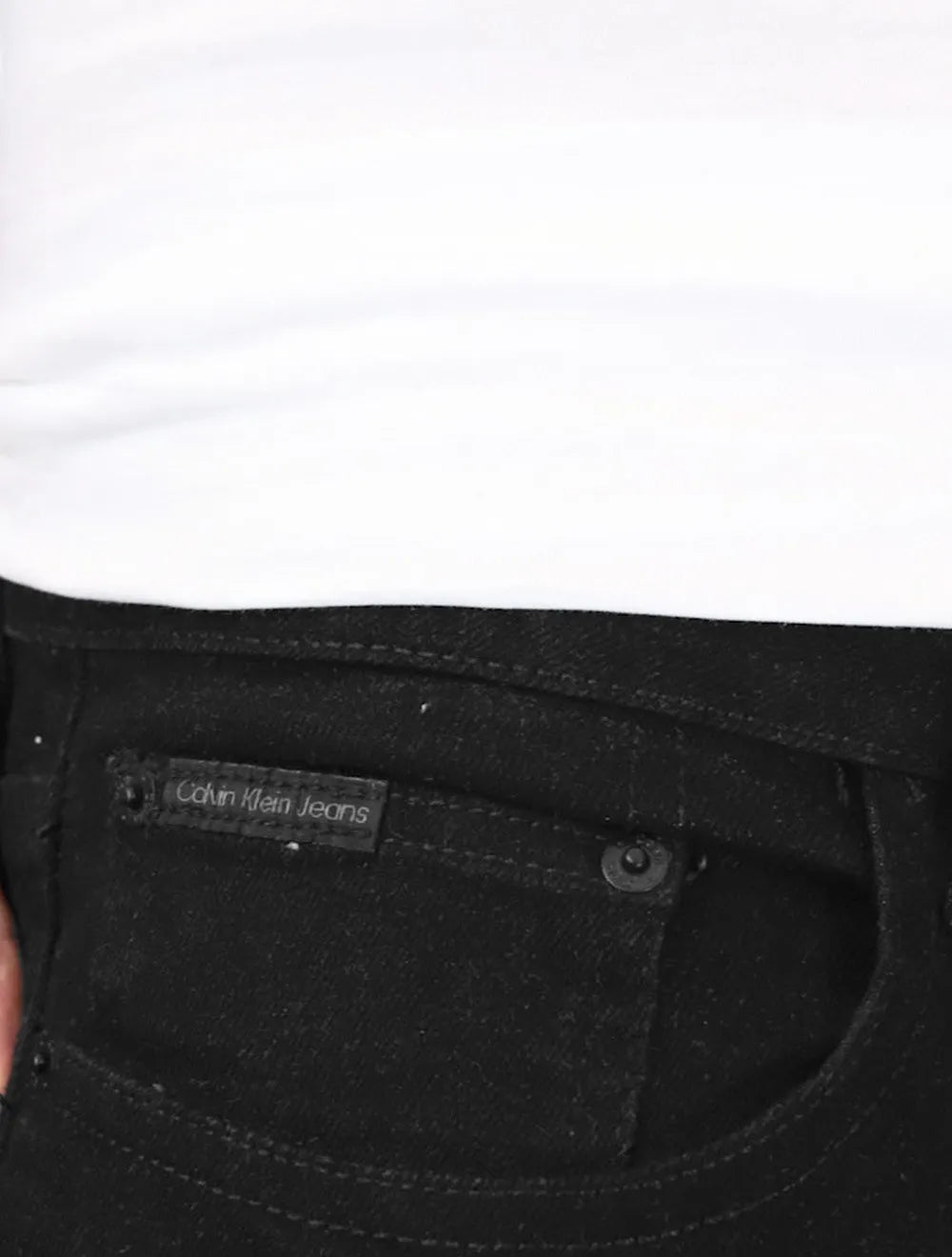 Calça Calvin Klein Jeans Masculina Slim 5 Pockets Preta