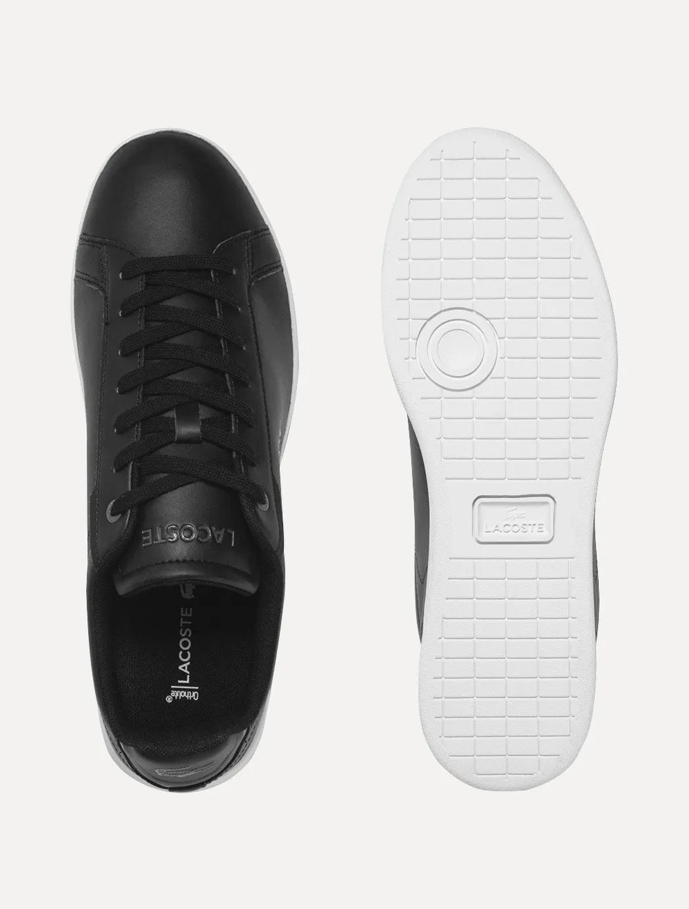Tênis Lacoste Masculino Couro Carnaby Pro Leather Blk/Wht Preto