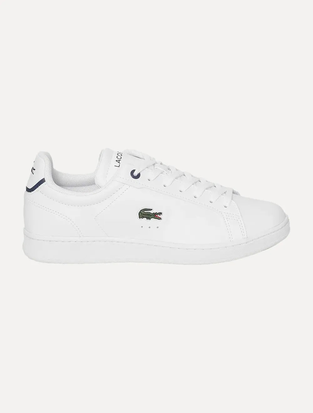 Tênis Lacoste Masculino Couro Carnaby Pro Leather Wht/Navy Branco