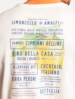 Camiseta Sergio K Masculina Limoncello Menu Off-White