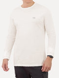 Camiseta King & Joe Masculina Manga Longa Basic Dark Small Logo Off-White
