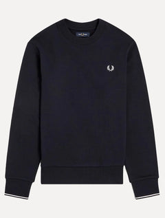 Moletom Fred Perry Masculino Crewneck Laurel Azul Marinho