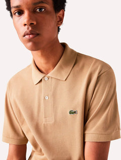 Camisa Polo Lacoste Masculina L.12.12 Cáqui
