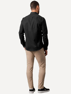 Camisa Calvin Klein Jeans Slim Fit New CKJ Logo Preta
