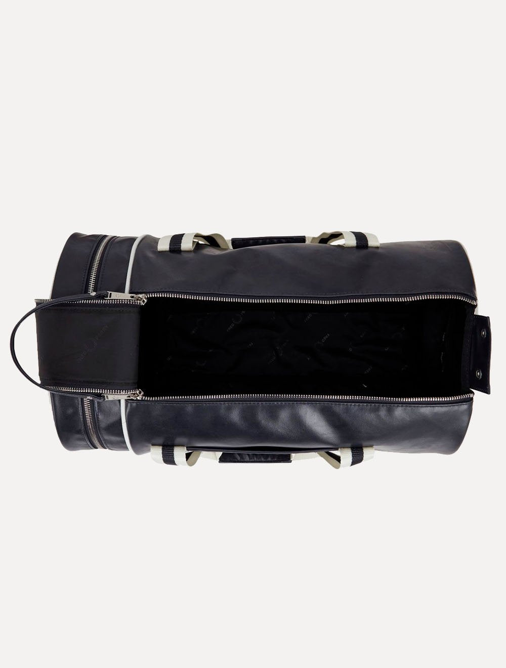 Bolsa Fred Perry Masculina Classic Barrel Off-White/Azul Marinho