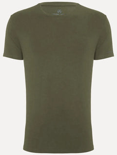Camiseta John John Masculina Slim Fit Simple Verde Militar
