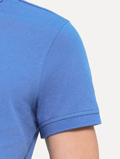 Polo Tommy Hilfiger Masculina Slim Piquet 1985 Azul