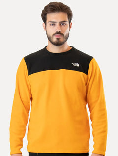 Blusa The North Face Masculina Fleece TKA 100 Glacier Crew Amarela