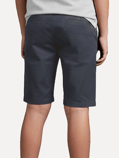 Bermuda Calvin Klein Infantil Color Chino Barra Virada Azul Marinho
