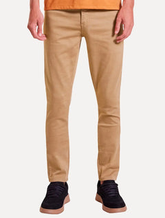 Calça Reserva Masculina Sarja Super Skinny Color Cáqui Escuro