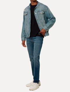 Jaqueta Calvin Klein Jeans Trucker Stoned Azul Escuro