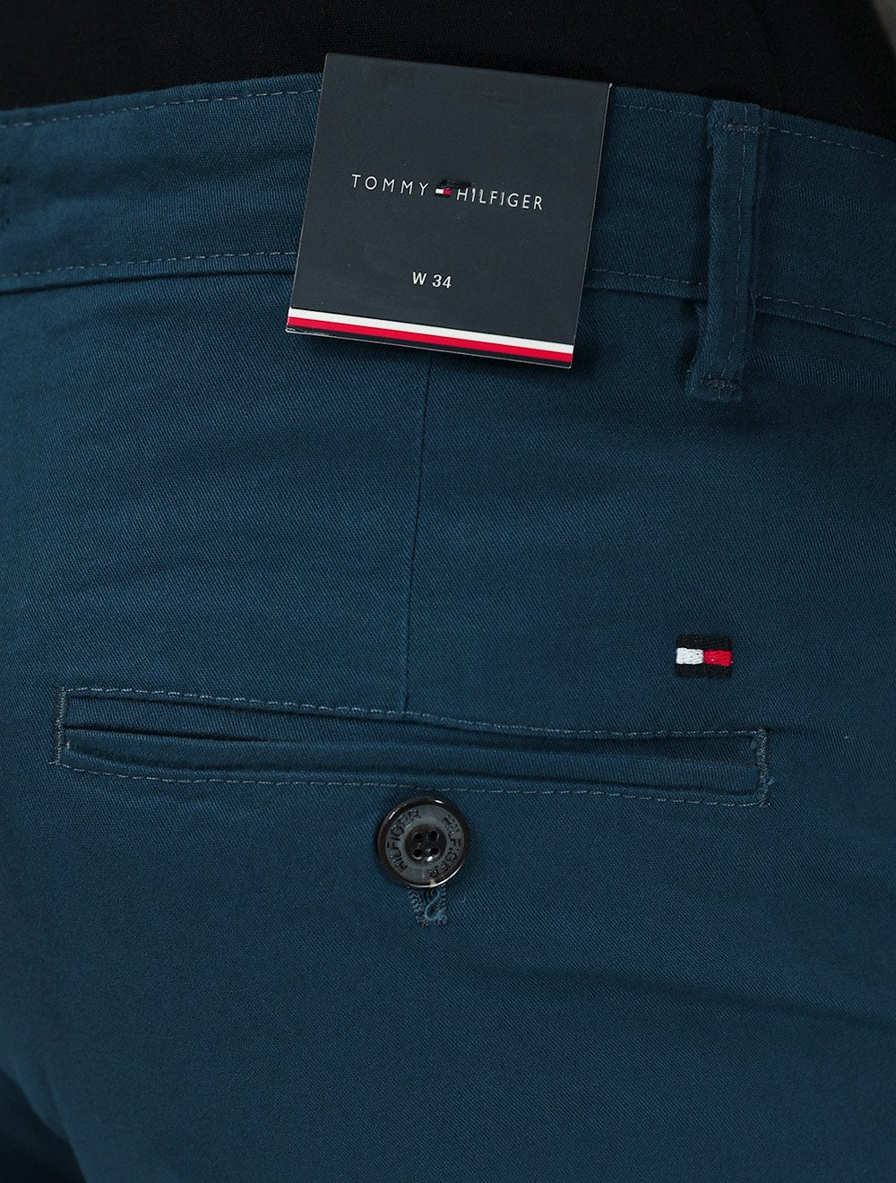 Bermuda Tommy Hilfiger Masculina de Sarja Stretch Azul Cobalto