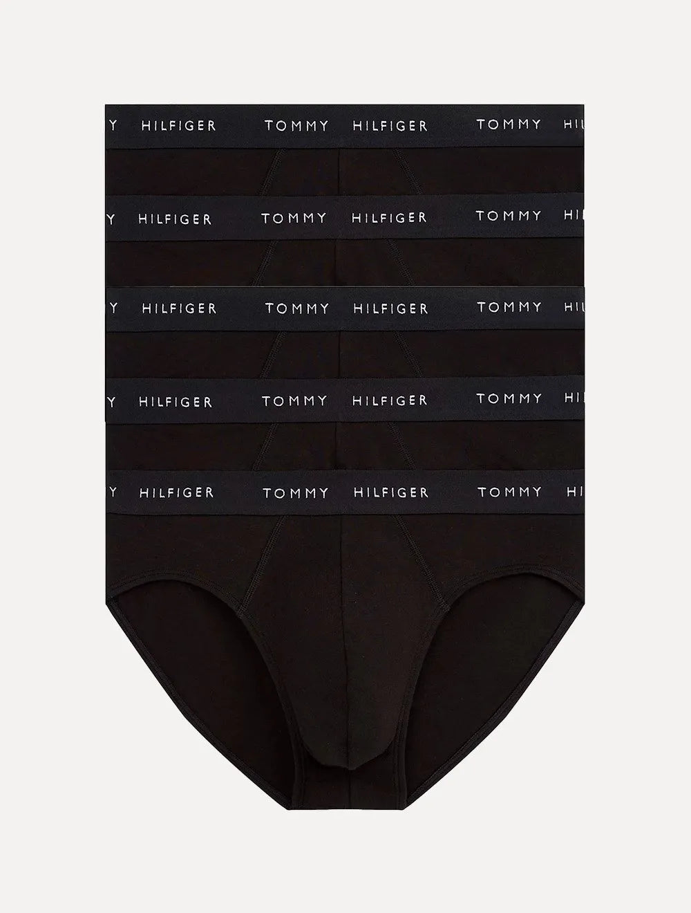 Cueca Tommy Hilfiger Cotton Classic Brief Preta Pack 5UN