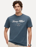 Camiseta Tommy Hilfiger Masculina Embroidered Est. 1985 New York Aegean Sea Azul