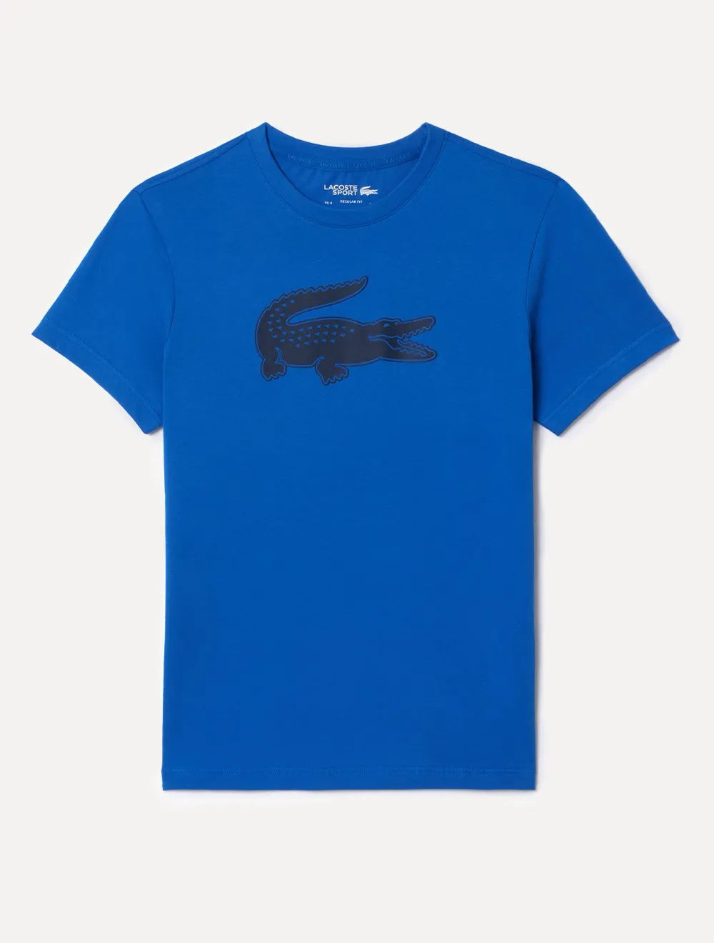 Camiseta Lacoste Masculina Jersey Sport 3D Logo Azul Cobalto