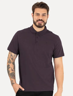 Polo Ellus Masculina Piquet Classic Easa Roxo