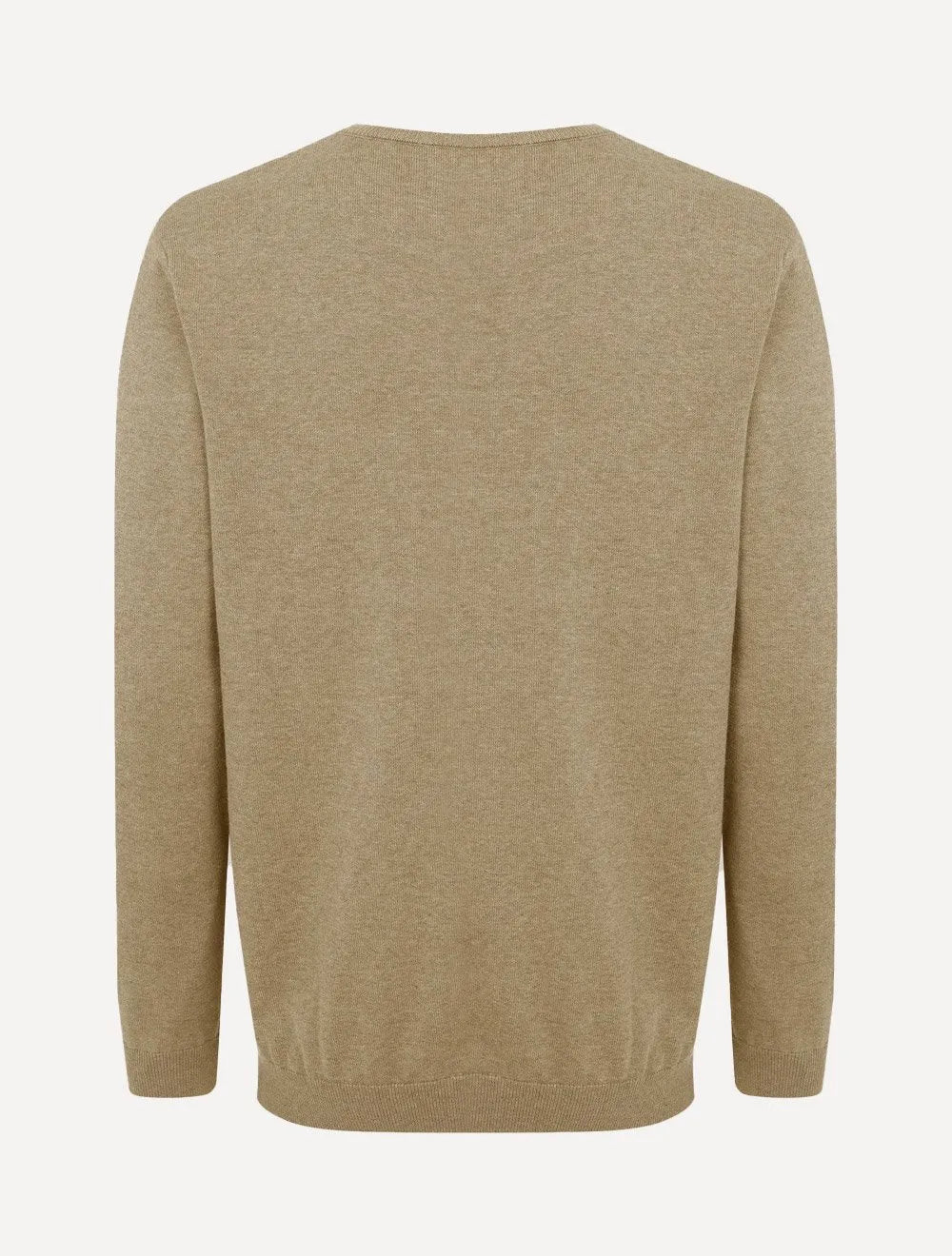 Suéter Dudalina Masculino Tricot Crewneck Melange Cotton Cáqui