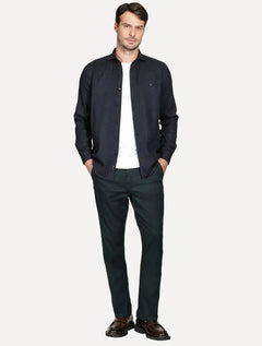 Calça Aramis Masculina Chino Regular Maquinetada Marinho