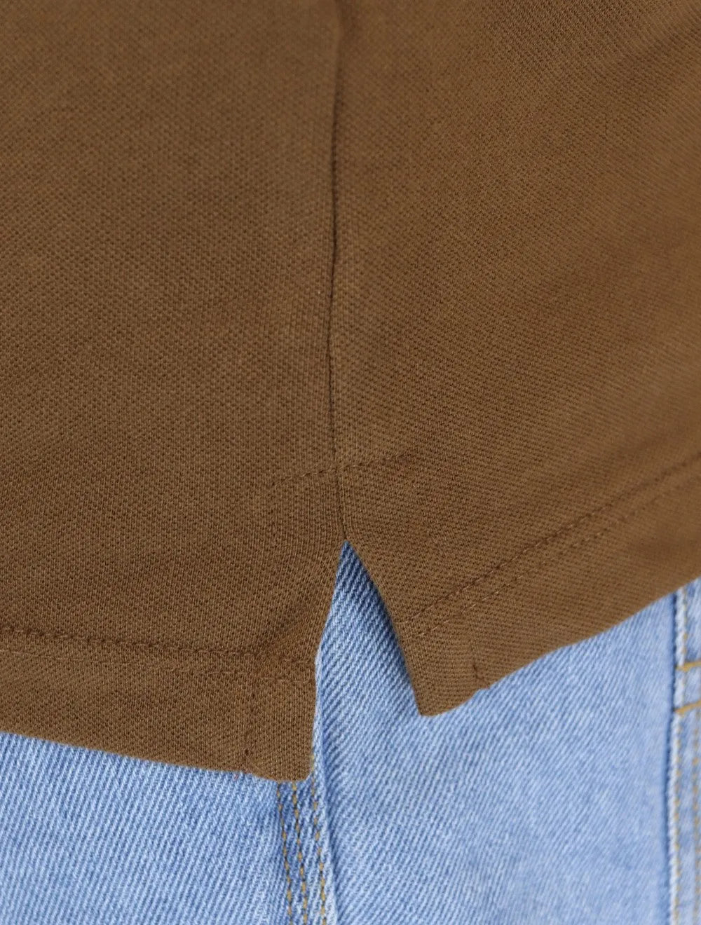 Polo Aramis Masculina Basic Piquet Mono Marrom Médio
