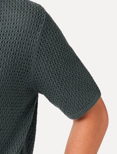 Polo Levis Masculina Dillon Open Collar Cinza Escuro