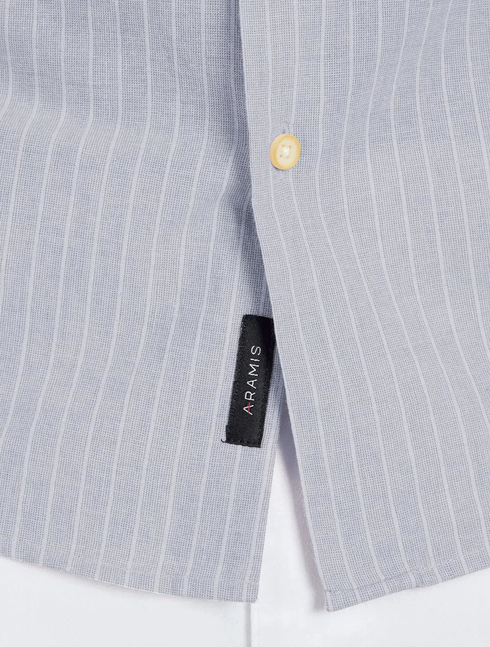 Camisa Aramis Masculina Slim Cambraia Listrada Azul