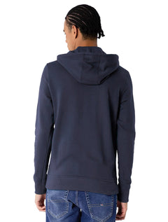 Moletom Tommy Jeans Masculino Regular Crewneck Essential Graphic Hoodie Azul Marinho