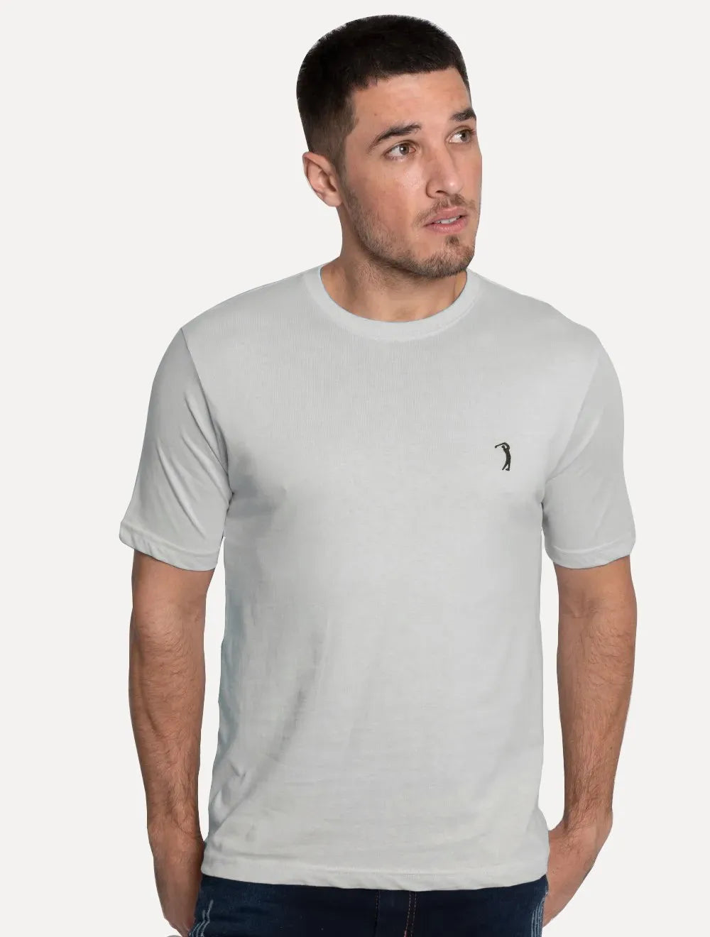 Camiseta Aleatory Masculina Navy Icon Cinza Claro