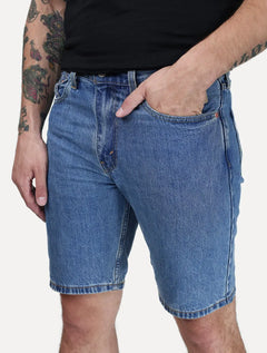 Bermuda Levis Jeans Masculina 405 Standard Shorts Stretch Azul