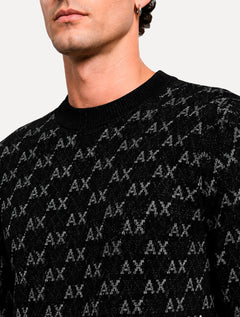 Suéter  Armani Exchange Masculino Regular Preto