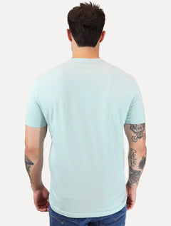 Camiseta King & Joe Masculina Basic Script Peito Azul Claro