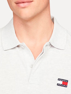 Polo Tommy Jeans Masculina Regular Flag Badge Branca