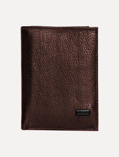 Carteira Aramis Masculina Slim Floater Plaque Marrom Café
