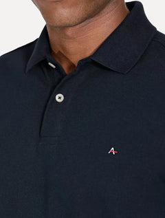 Polo Aramis Masculina Basic Piquet Azul Petróleo