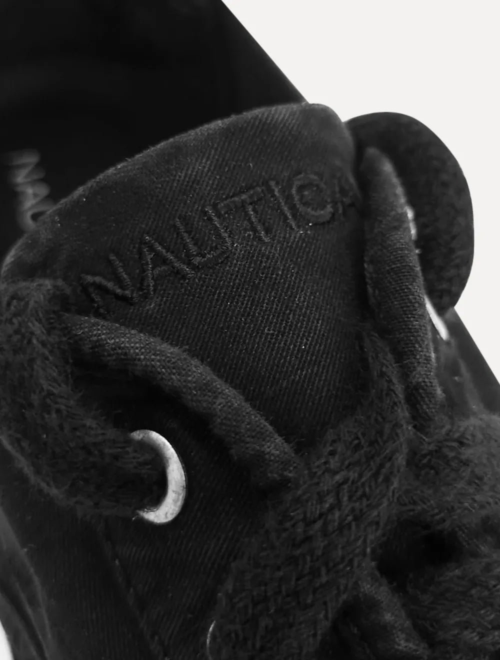 Tênis Nautica Masculino Denim Sailboat Logo Preto