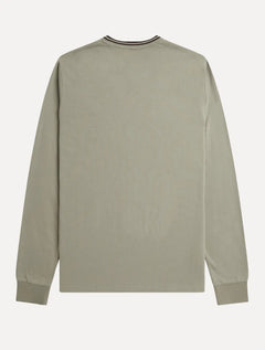 Blusa Fred Perry Masculina Regular Manga Longa Twin Tipped Areia