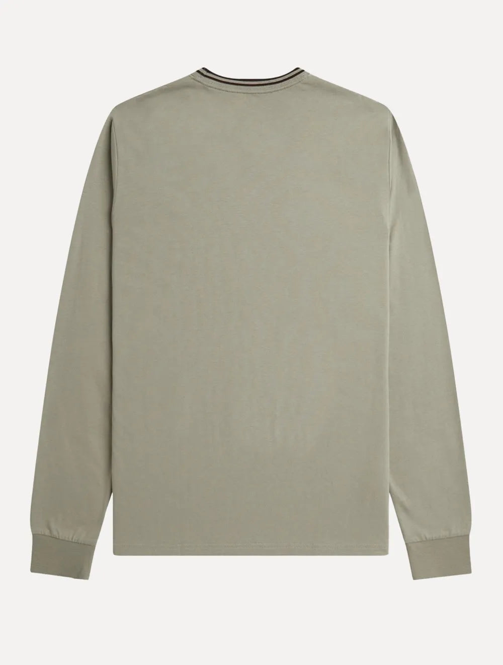 Blusa Fred Perry Masculina Regular Manga Longa Twin Tipped Areia