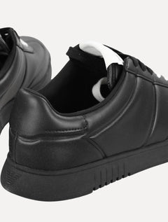 Tênis Empório Armani Masculino Couro Liso Preto