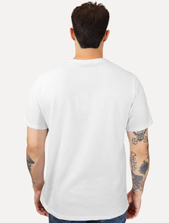 Camiseta Dudalina Masculina Textura Mono Logo Branca