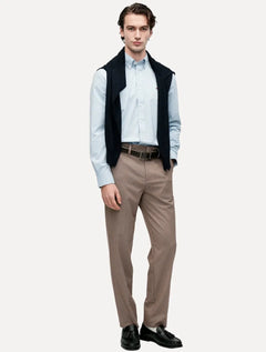 Camisa Tommy Hilfiger Masculina Regular Fit  THFlex Poplin Azul Claro