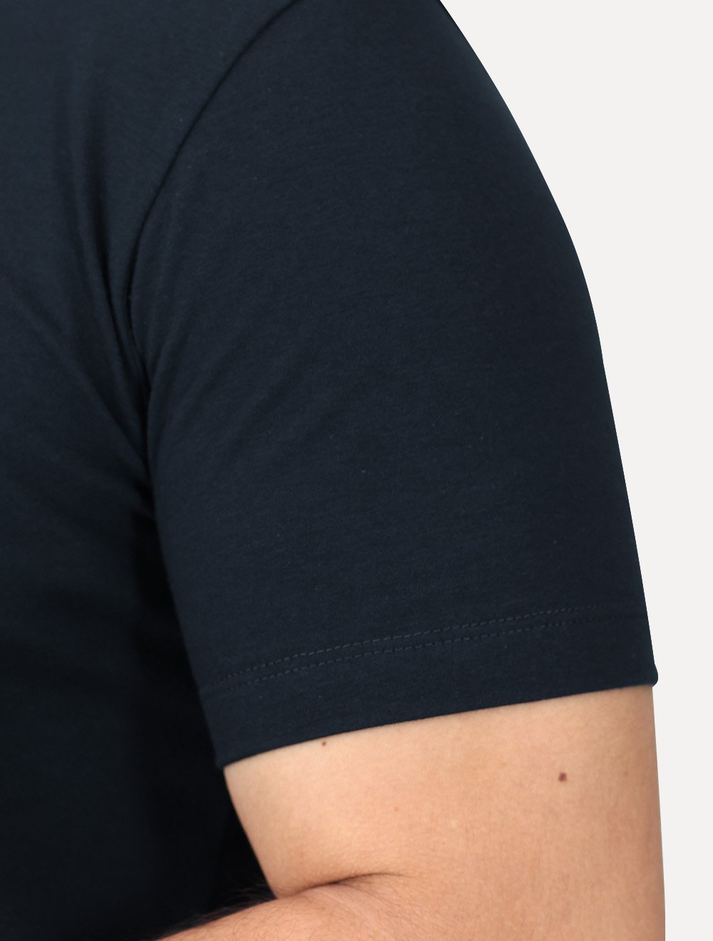 Camiseta K&J Black Cotton Flex Slim Azul Marinho