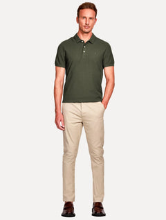 Polo Aramis Masculina Cotton Piquet Basic Verde Militar
