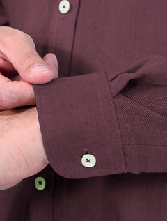 Camisa Dudalina Masculina Slim Fit Superfine Cotton Vinho