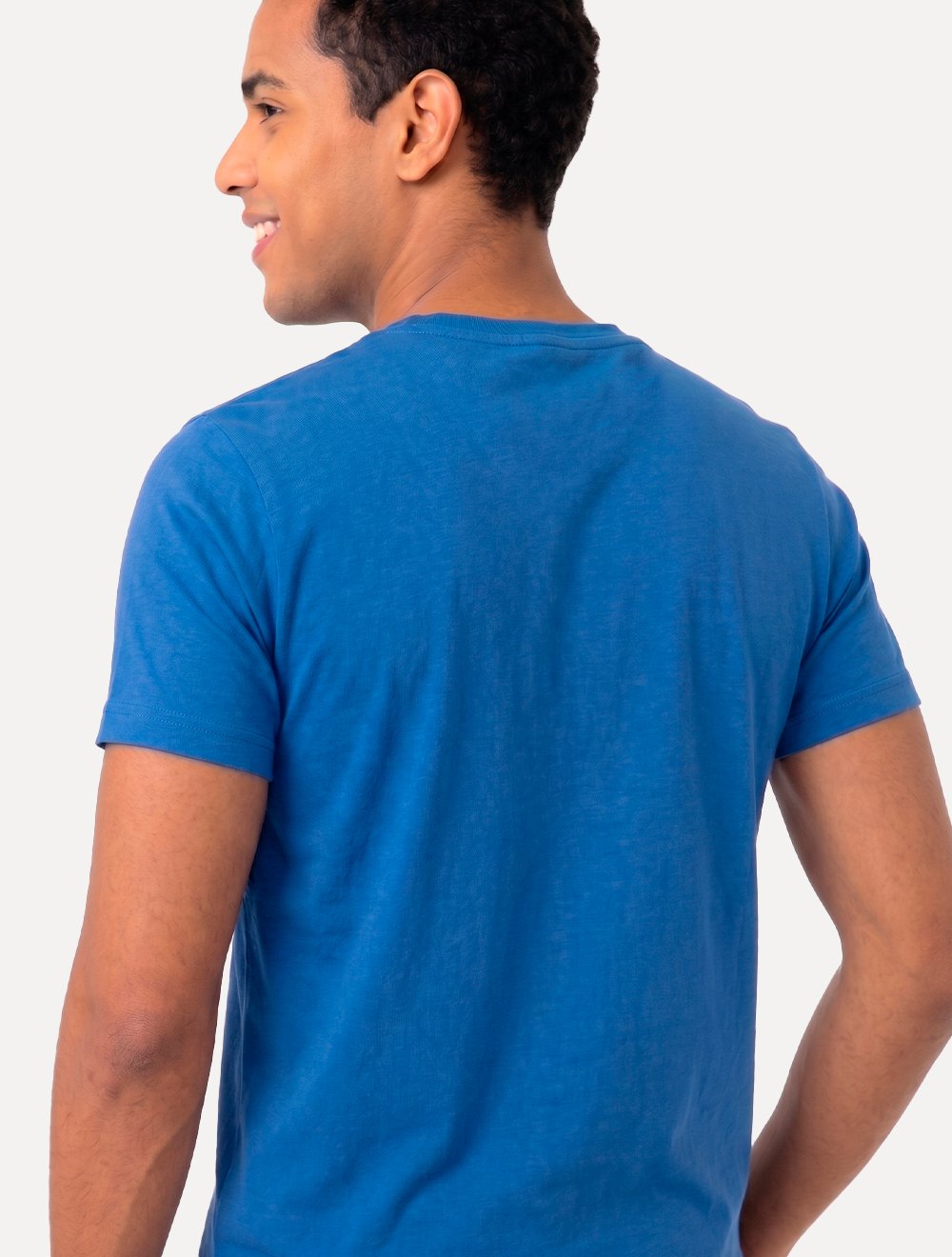 Kit Camisetas Aramis | Masculina Basic Lisa Azul Alumínio/Azul