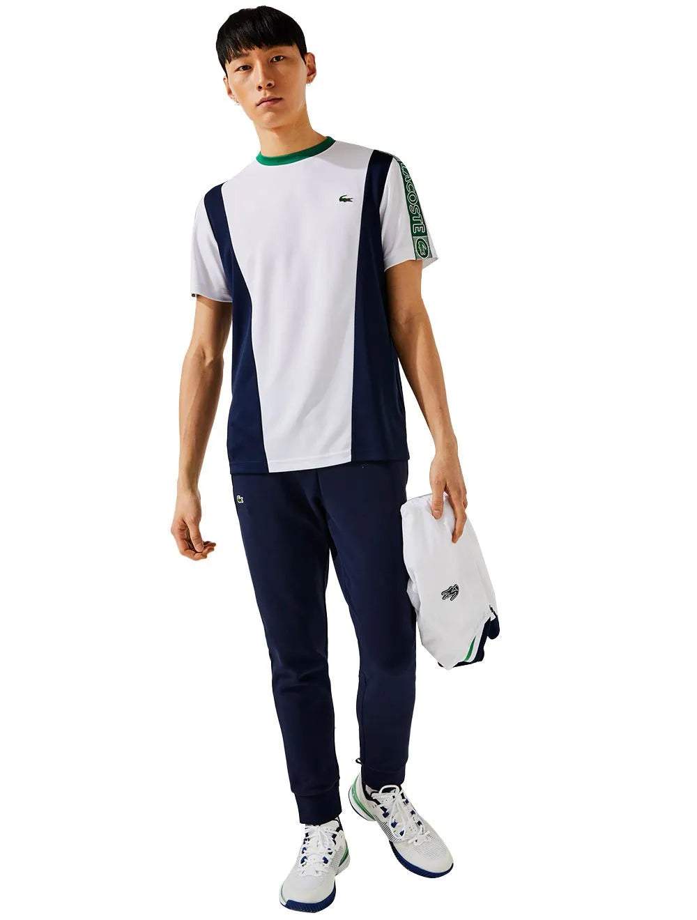 Calça Lacoste Masculina Moletom Sport Croco Icon Azul Marinho