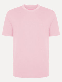 Camiseta Individual Masculina Slim Pima Soft Touch Logo Rosa Claro