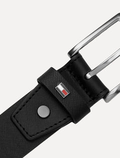 Cinto Tommy Hilfiger Masculino Denton 3.5 Adj Preto