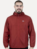 Jaqueta Tommy Jeans Masculina Corta Vento Chicago Flag Vermelha