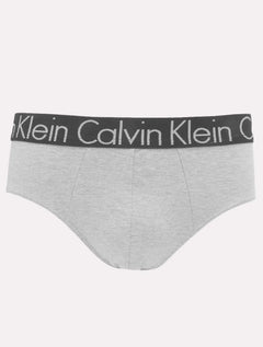 Cueca Calvin Klein Brief Cotton Stretch C11.03 CZ05 Preta e Cinza Pack 2UN