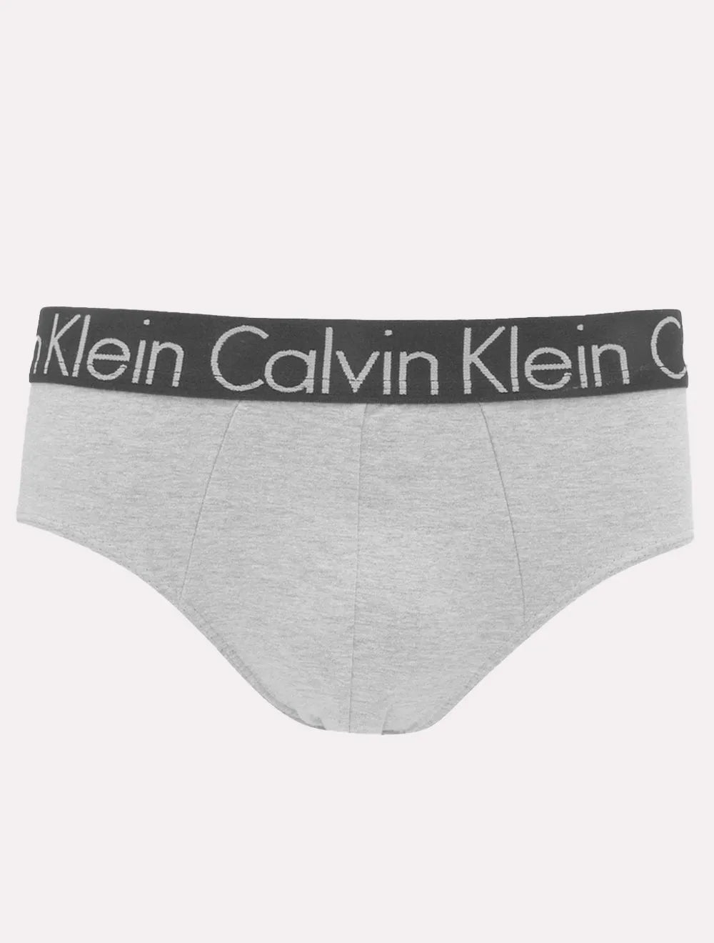 Cueca Calvin Klein Brief Cotton Stretch C11.03 CZ05 Preta e Cinza Pack 2UN