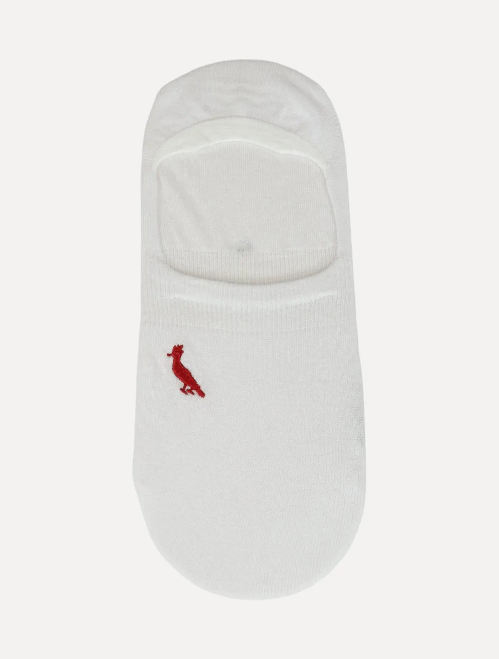 Meia Reserva Masculina Invisível Pica-Pau Bordado Branca